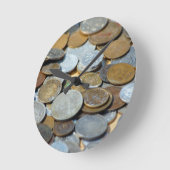 旧貨幣1299古銭銅銀金属青銅 ラウンド壁時計 (傾斜)