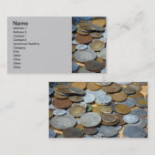 旧貨幣1299古銭銅銀金属青銅 名刺 (正面/裏面)