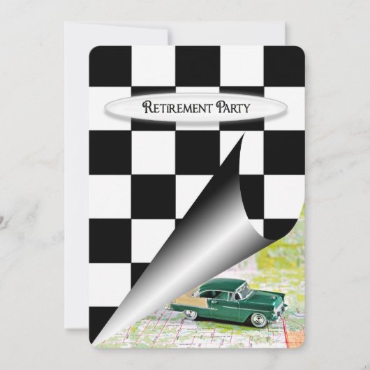 旧車による退職パーティー 招待状 (正面)