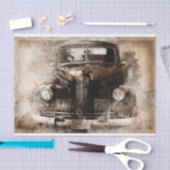 旧車のヴィンテージ切り離し 薄葉紙 (クラフト)