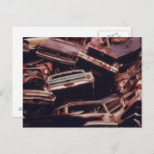 旧車スクラップヒープ – ヴィンテージ ポストカード (正面/裏面)