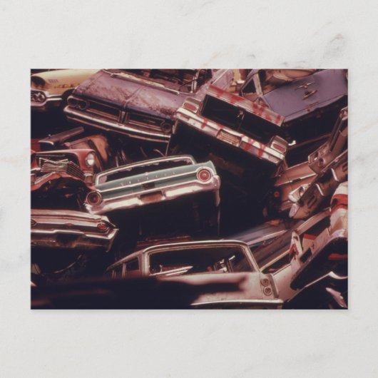 旧車スクラップヒープ – ヴィンテージ ポストカード (正面)
