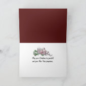 旧車ビクトリアン付きクリスマスハウス シーズンカード (内部)