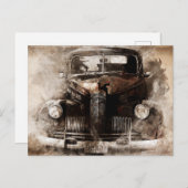 旧車ヴィンテージ ポストカード (正面/裏面)