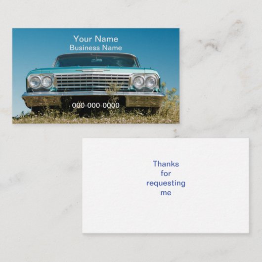 旧車名刺 名刺 (正面/裏面)