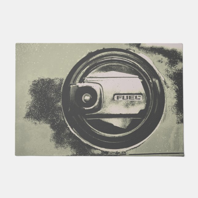 旧車素朴用燃料タンクキャップ ドアマット (正面)