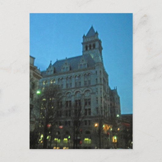 旧郵便局at Night Washington DC ポストカード (正面)