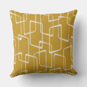 旧金ゴールドレトロリノプリント幾何学的パターン クッション (裏面)
