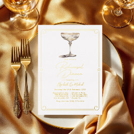 旧金美学のリハ結婚ーサルディナー 箔招待状
