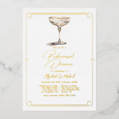 旧金美学のリハ結婚ーサルディナー 箔招待状 (正面)