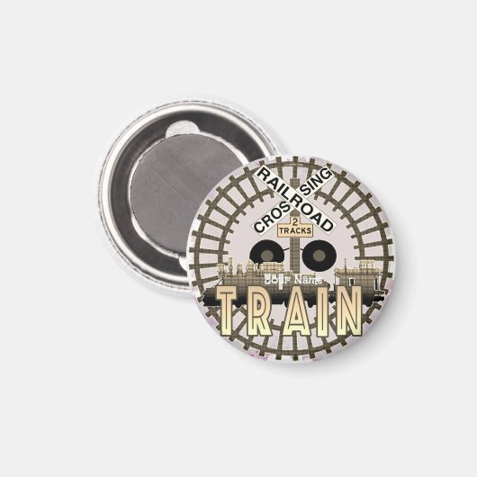 旧鉄道列車 マグネット (正面/裏面)