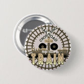 旧鉄道列車 缶バッジ (正面&裏面)