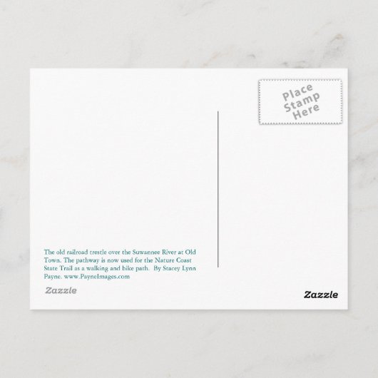 旧鉄道用架台はがき ポストカード (裏面)