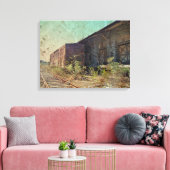 旧鉄道車両・鉄道駅 キャンバスプリント (インサイチュ (リビング))