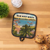 旧鍵ウェストフロリダとガリソンBight 鍋敷き (トップダウン)