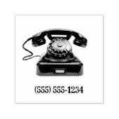 旧電ファッションド話番号カスタム セルフインキングスタンプ (デザイン)