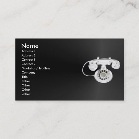 旧電話プロファイルカード 名刺 (正面)