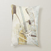 旧青アンティーク機長方形アクセント枕 アクセントクッション (裏面(縦))