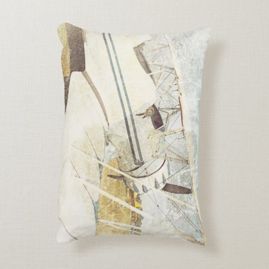 旧青アンティーク機長方形アクセント枕 アクセントクッション (裏面(縦))