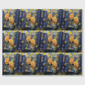 旧青本と黄色い花 ラッピングペーパー (フラット)