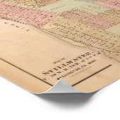 旧静水MNの地図(1874) ポスター (角)