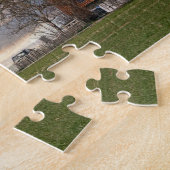 旧風車フィールドベルギー風車の木製ヨーロッパ ジグソーパズル (側面)