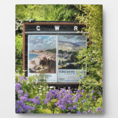 旧駅シンボルや象徴 フォトプラーク (正面)