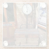 旧駅 ガラスコースター (裏面)