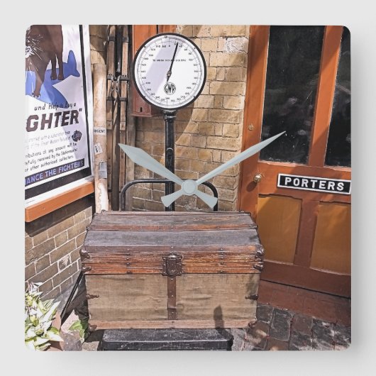 旧駅 スクエア壁時計 (正面)