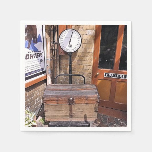 旧駅 スタンダードカクテルナプキン (正面)