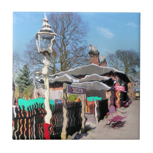 旧駅 タイル (正面)