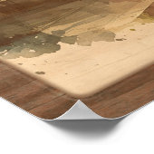 旧駅。鉄道愛好家のための鉄道アート。 ポスター (角)