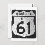 旧高速道路61標識 ポストカード (正面/裏面)