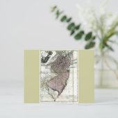 旧1777年ニュージャージーの地図 ポストカード (スタンド正面)