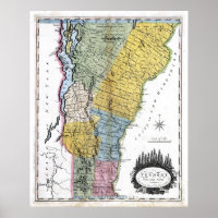 旧1814バーモントの地図
