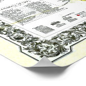 旧1856アイオワの地図 ポスター (角)