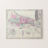 旧1864年パレスチナ州地図 ジグソーパズル (横)