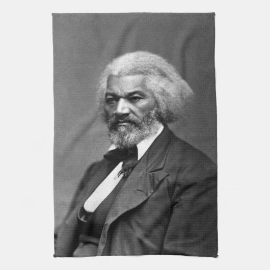 旧Fr3d3rick Bailey Douglasアフリカ系アメリカ人ヒーロー キッチンタオル (縦)
