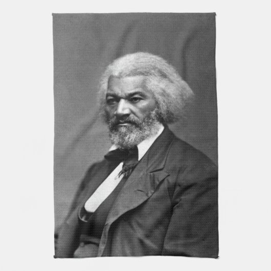 旧Fr3d3rick Bailey Douglasアフリカ系アメリカ人ヒーロー キッチンタオル (縦)
