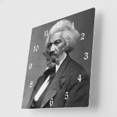 旧Fr3d3rick Bailey Douglasアフリカ系アメリカ人ヒーロー スクエア壁時計 (傾斜)