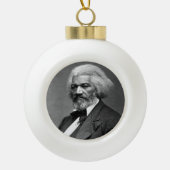 旧Fr3d3rick Bailey Douglasアフリカ系アメリカ人ヒーロー セラミックボールオーナメント (正面)