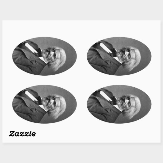 旧Fr3d3rick Bailey Douglasアフリカ系アメリカ人ヒーロー 楕円形シール (シート)