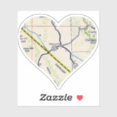 旧Pahrump NVの地図 シール (シート)