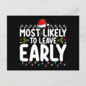 早いクリスマス離れの家族に最も可能性が高い ポストカード (正面)