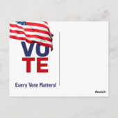 早いネオンのサインを投票 ポストカード (裏面)