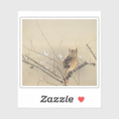 早いプラムを持つGounのフクロウはWoodblock活気付きます シール (シート)