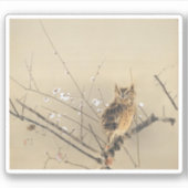 早いプラムを持つGounのフクロウはWoodblock活気付きます シール (正面)