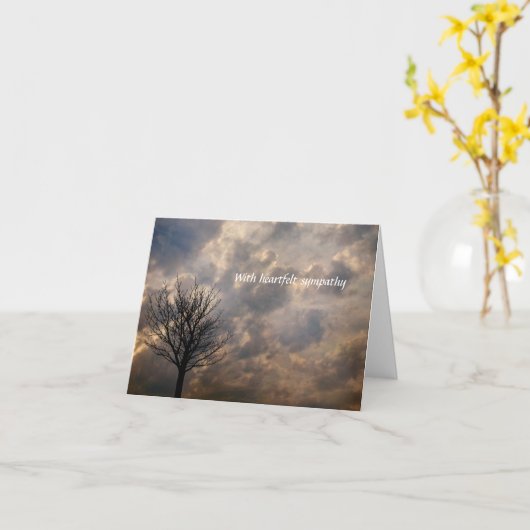 早い冬の静けさ カード (黄色い花)