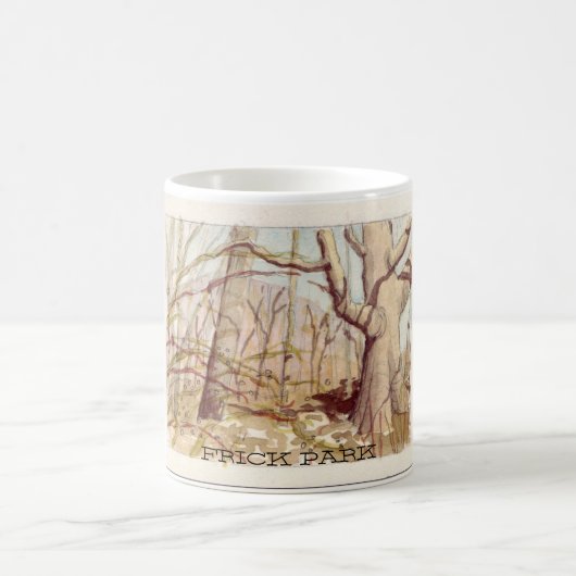早い春日のピッツバーグのFrick公園 コーヒーマグカップ (中央)