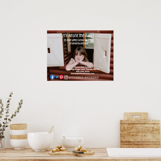 早い時期の不動産の実在マーケティングはころだ ポスター (キッチン)